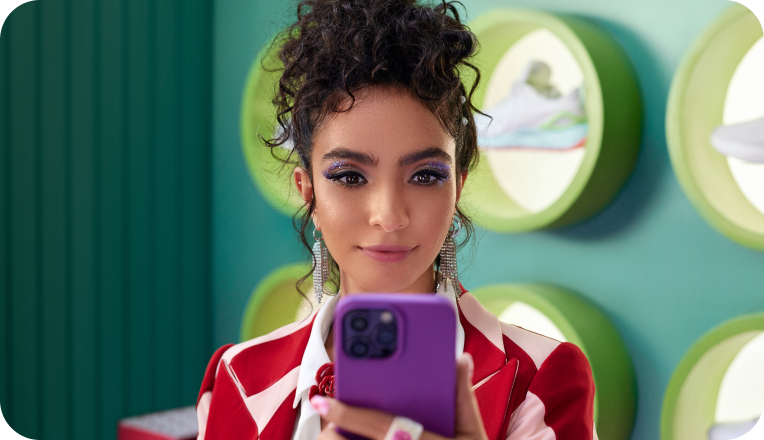 Woman with phone